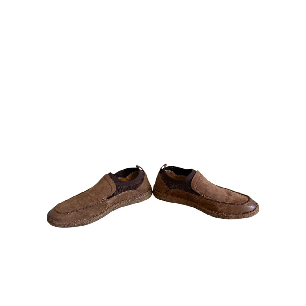 BORN Samuel Mens Slip‎ On Loafer Shoes Brown Leather Size 9.5M